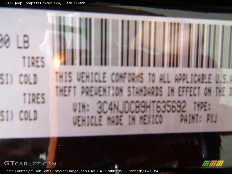 Black / Black 2017 Jeep Compass Limited 4x4