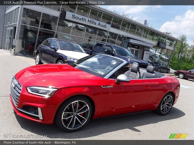 Tango Red Metallic / Rotor Gray 2018 Audi S5 Premium Plus Cabriolet