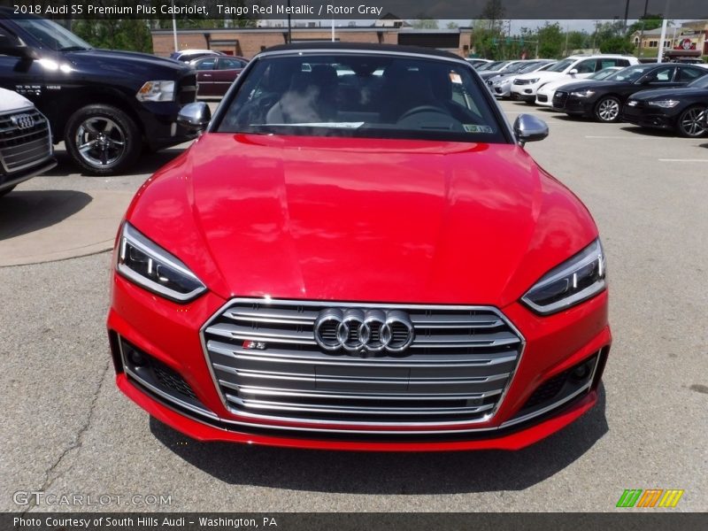 Tango Red Metallic / Rotor Gray 2018 Audi S5 Premium Plus Cabriolet