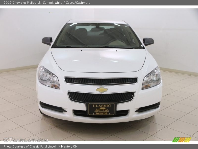 Summit White / Cocoa/Cashmere 2012 Chevrolet Malibu LS