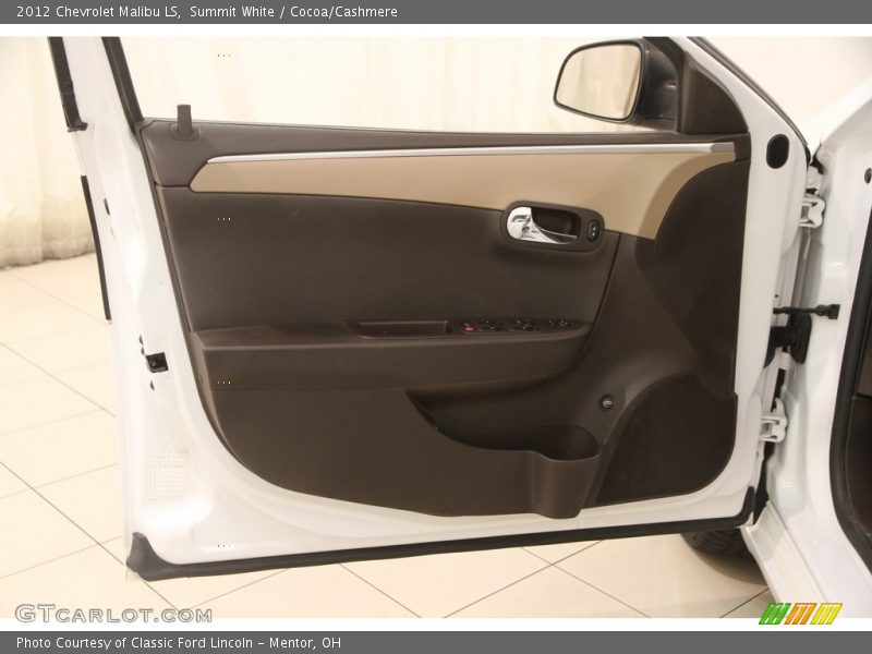 Summit White / Cocoa/Cashmere 2012 Chevrolet Malibu LS