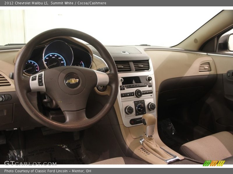 Summit White / Cocoa/Cashmere 2012 Chevrolet Malibu LS