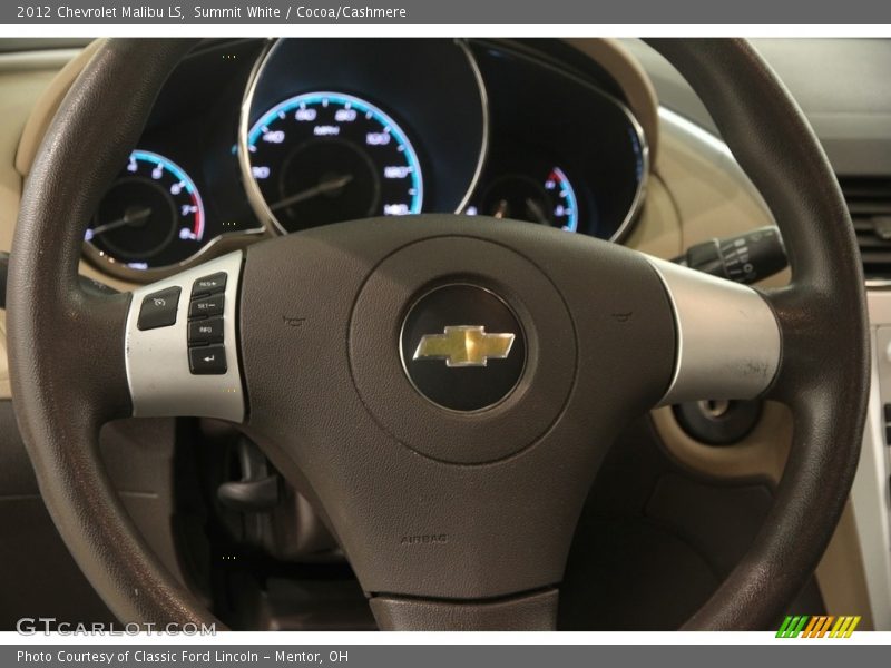 Summit White / Cocoa/Cashmere 2012 Chevrolet Malibu LS