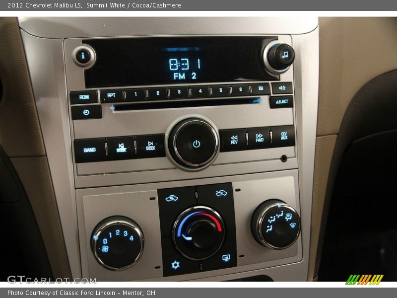 Summit White / Cocoa/Cashmere 2012 Chevrolet Malibu LS