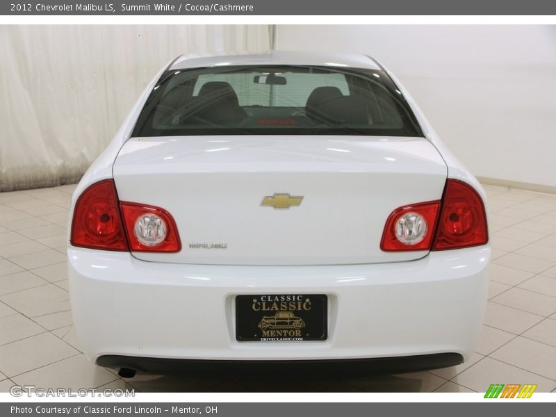 Summit White / Cocoa/Cashmere 2012 Chevrolet Malibu LS