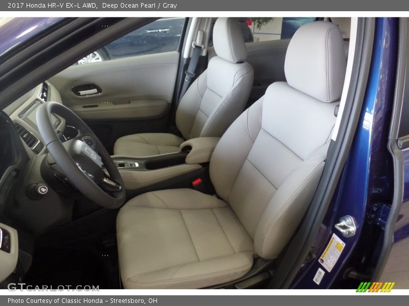 Deep Ocean Pearl / Gray 2017 Honda HR-V EX-L AWD