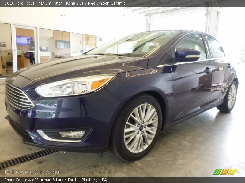 Kona Blue / Medium Soft Ceramic 2016 Ford Focus Titanium Hatch