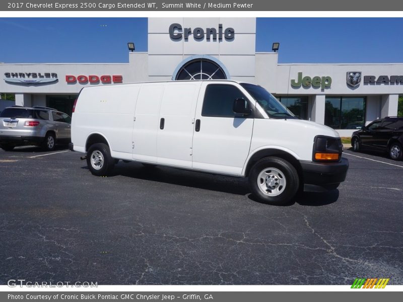 Summit White / Medium Pewter 2017 Chevrolet Express 2500 Cargo Extended WT