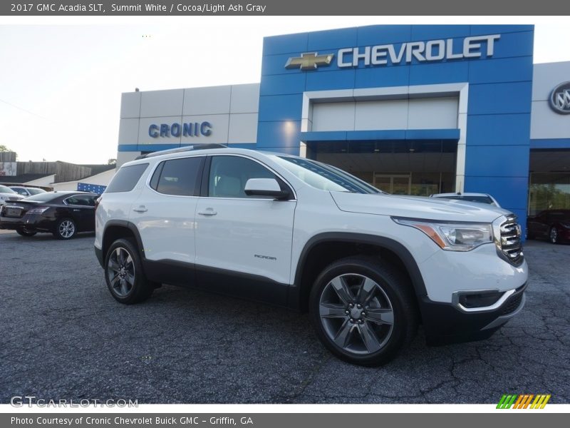 Summit White / Cocoa/Light Ash Gray 2017 GMC Acadia SLT