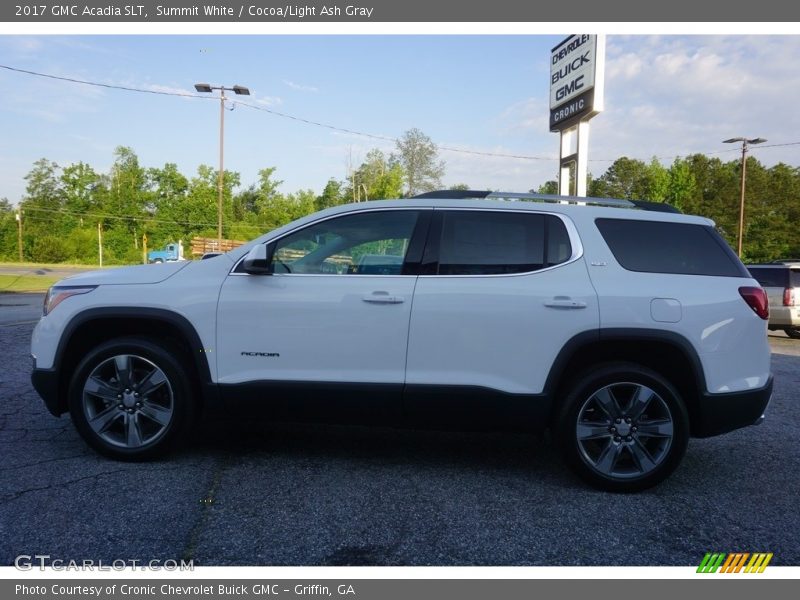 Summit White / Cocoa/Light Ash Gray 2017 GMC Acadia SLT