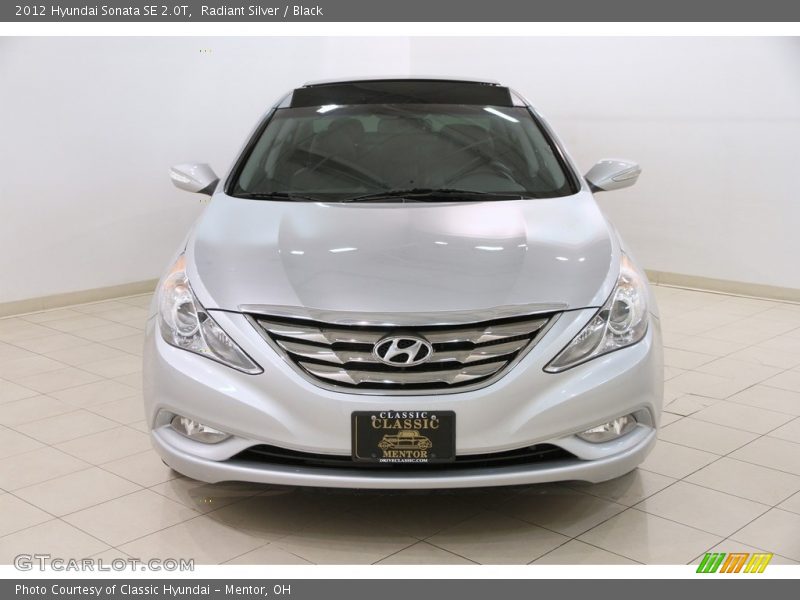 Radiant Silver / Black 2012 Hyundai Sonata SE 2.0T