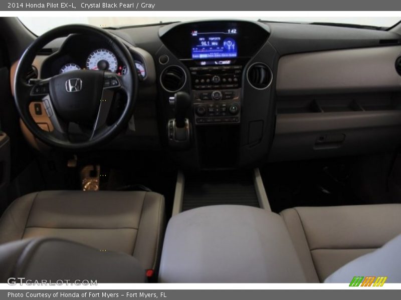 Crystal Black Pearl / Gray 2014 Honda Pilot EX-L