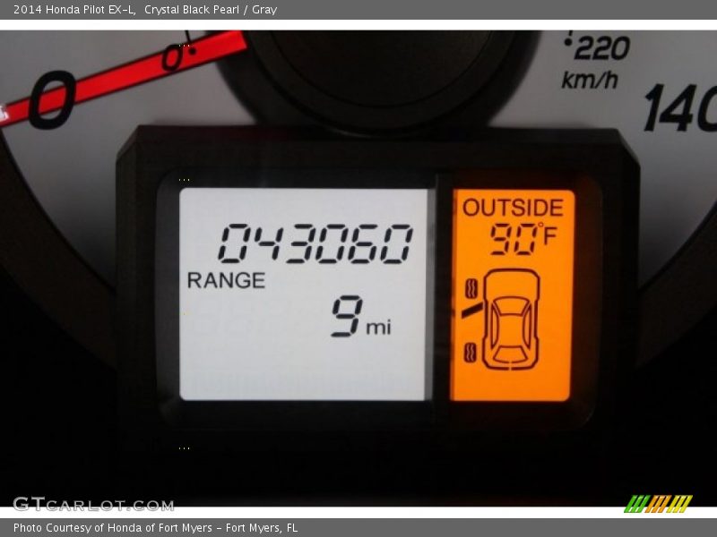 Crystal Black Pearl / Gray 2014 Honda Pilot EX-L