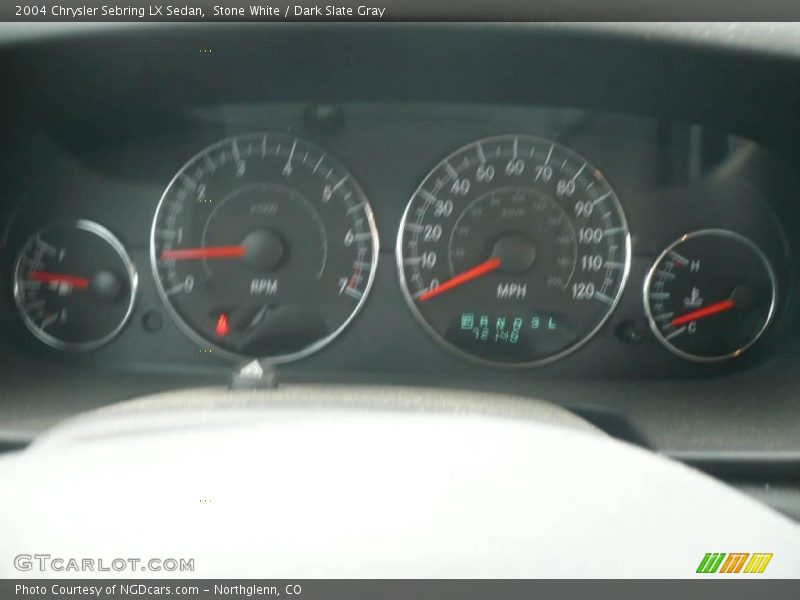Stone White / Dark Slate Gray 2004 Chrysler Sebring LX Sedan