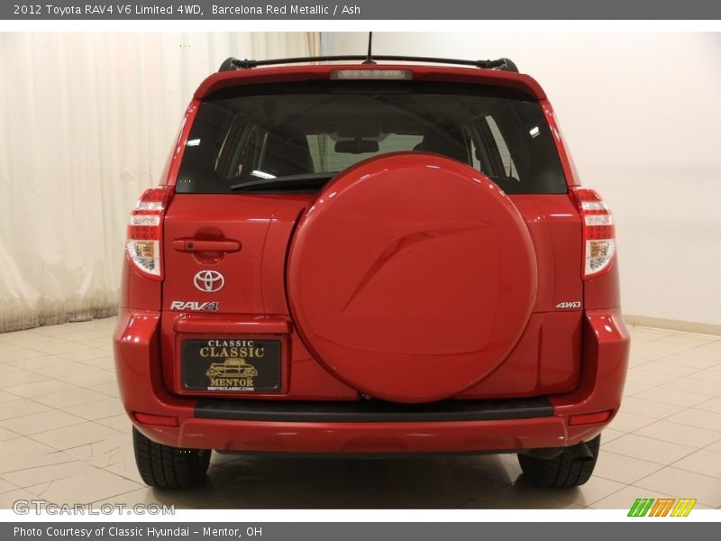 Barcelona Red Metallic / Ash 2012 Toyota RAV4 V6 Limited 4WD