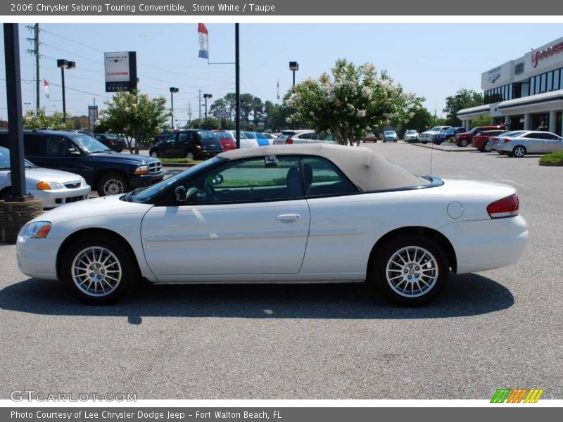 Stone White / Taupe 2006 Chrysler Sebring Touring Convertible