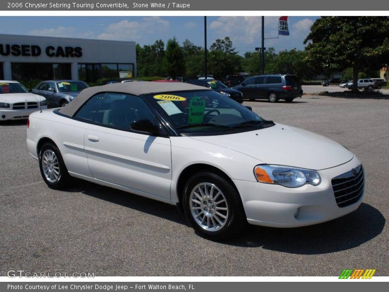 Stone White / Taupe 2006 Chrysler Sebring Touring Convertible