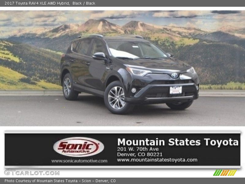 Black / Black 2017 Toyota RAV4 XLE AWD Hybrid