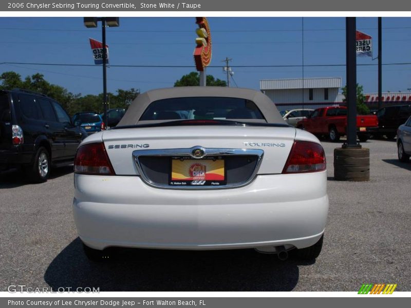 Stone White / Taupe 2006 Chrysler Sebring Touring Convertible