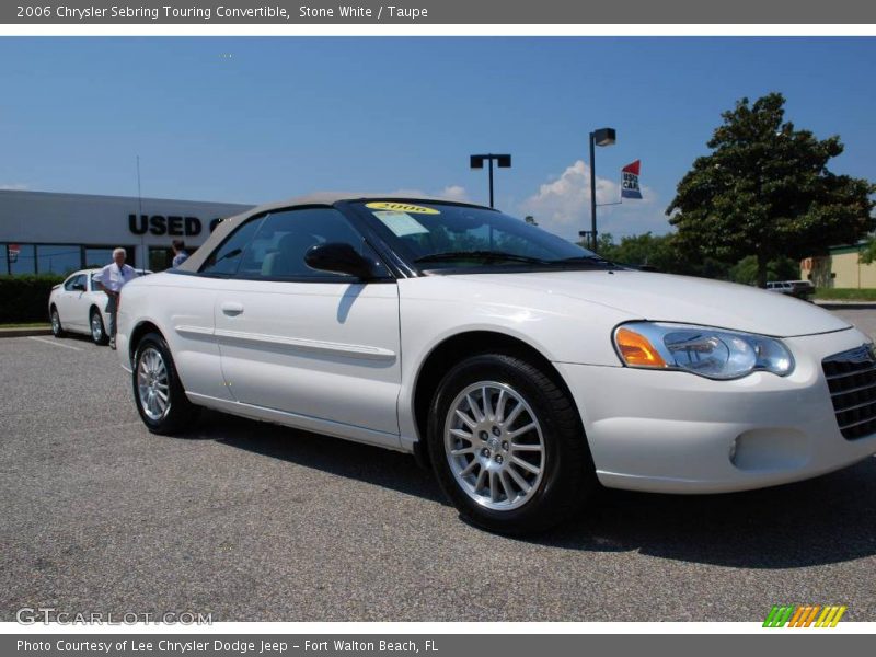 Stone White / Taupe 2006 Chrysler Sebring Touring Convertible