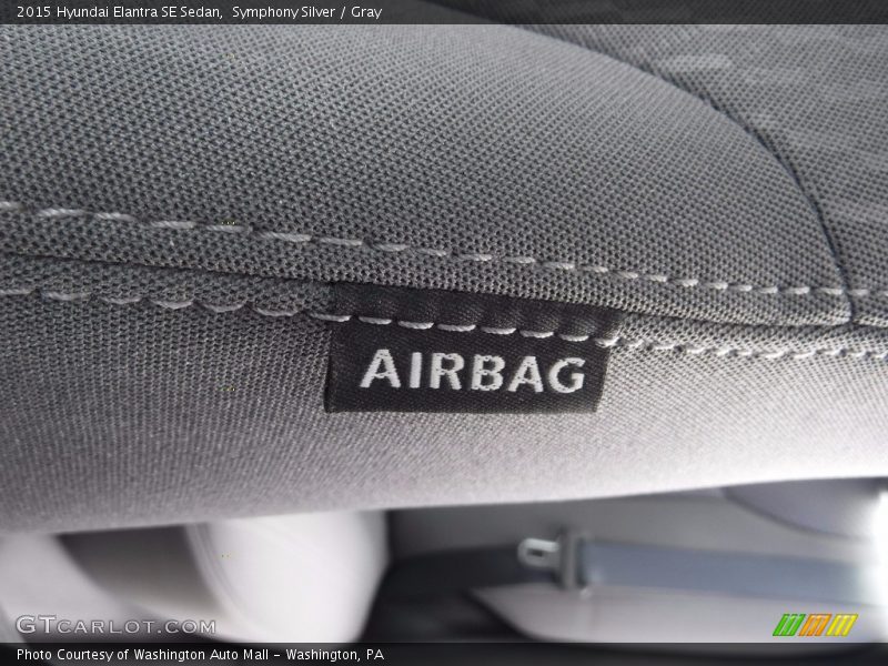 Symphony Silver / Gray 2015 Hyundai Elantra SE Sedan