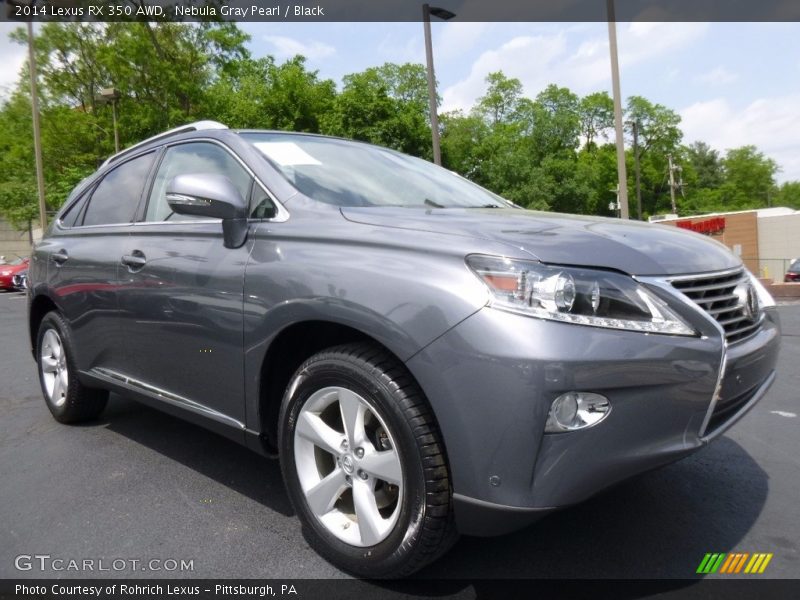 Nebula Gray Pearl / Black 2014 Lexus RX 350 AWD