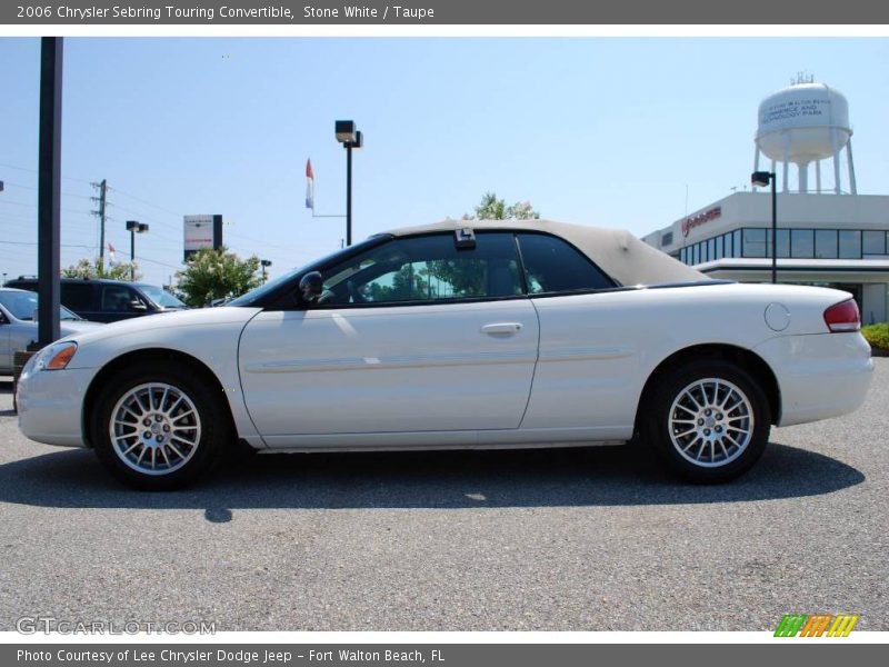 Stone White / Taupe 2006 Chrysler Sebring Touring Convertible