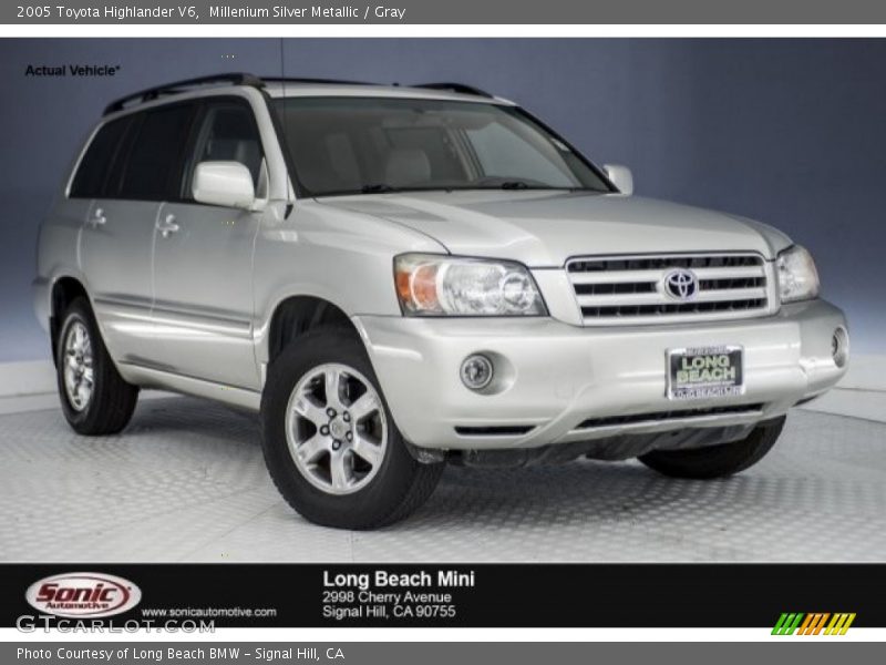 Millenium Silver Metallic / Gray 2005 Toyota Highlander V6