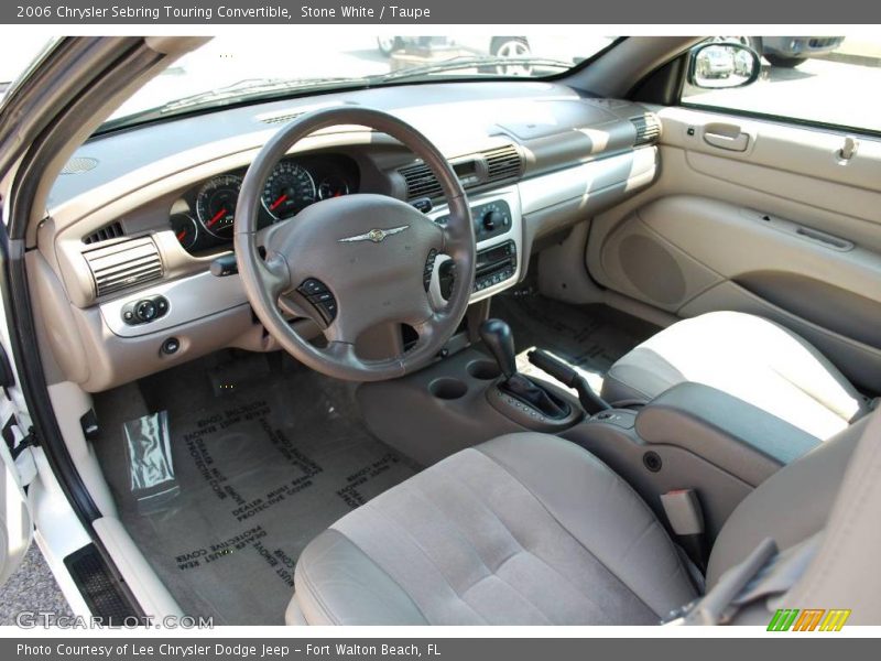 Stone White / Taupe 2006 Chrysler Sebring Touring Convertible
