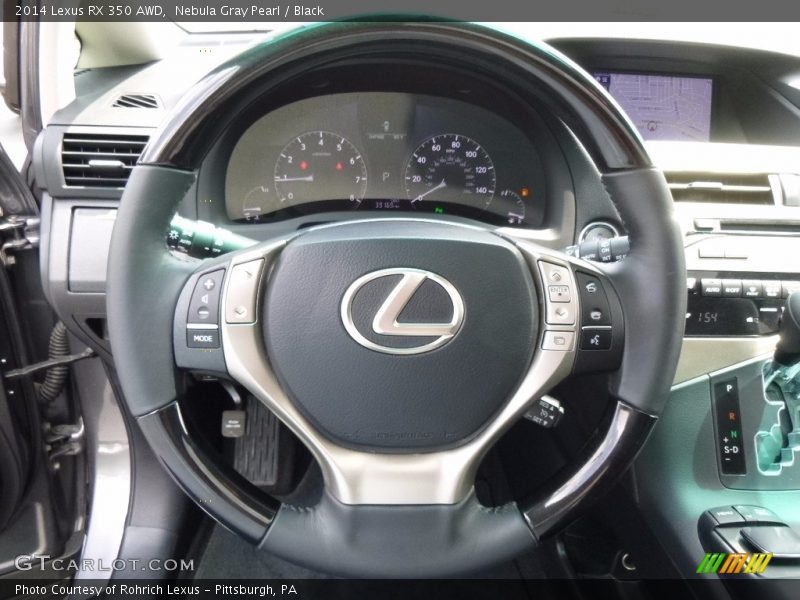 Nebula Gray Pearl / Black 2014 Lexus RX 350 AWD