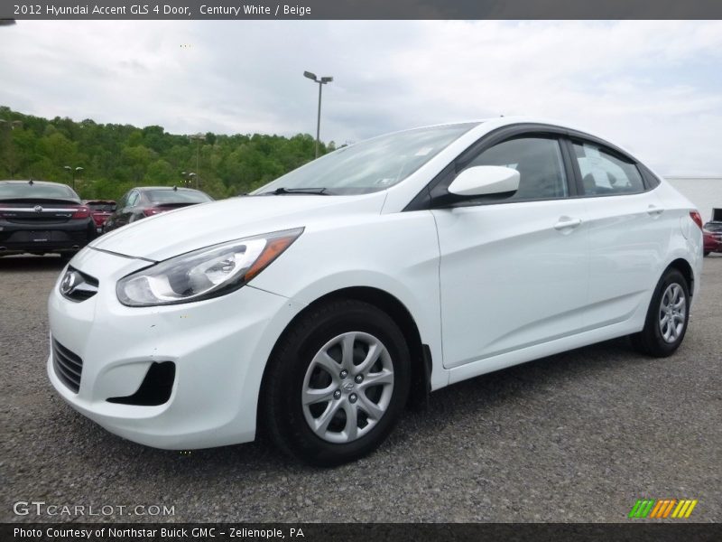 Century White / Beige 2012 Hyundai Accent GLS 4 Door