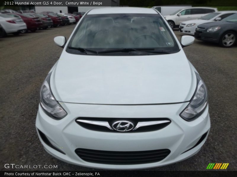 Century White / Beige 2012 Hyundai Accent GLS 4 Door