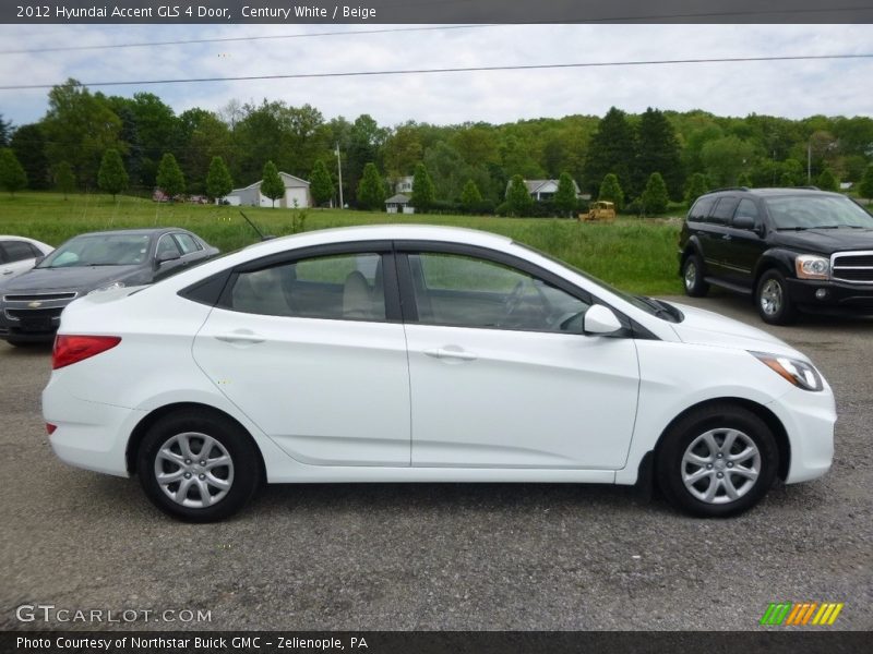 Century White / Beige 2012 Hyundai Accent GLS 4 Door
