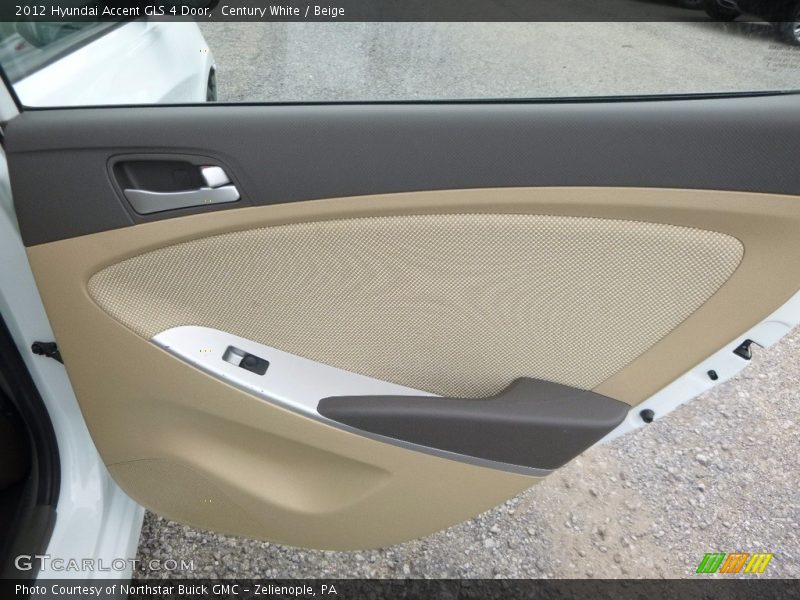 Century White / Beige 2012 Hyundai Accent GLS 4 Door