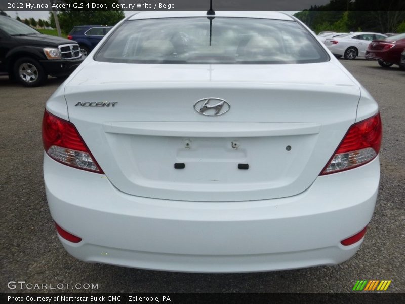 Century White / Beige 2012 Hyundai Accent GLS 4 Door