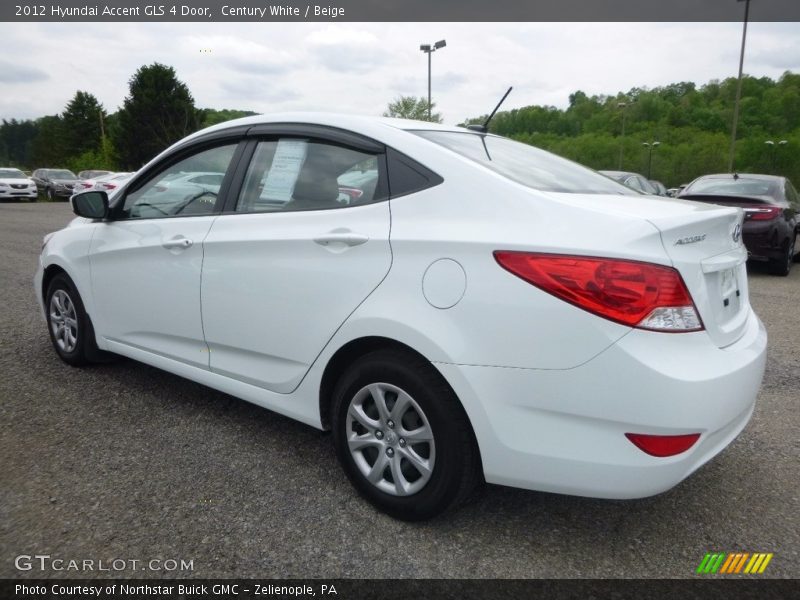 Century White / Beige 2012 Hyundai Accent GLS 4 Door