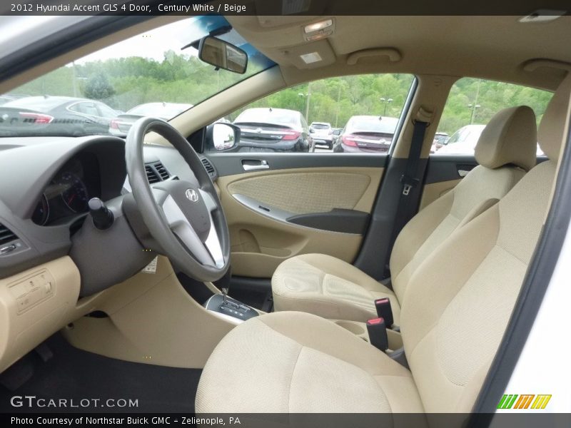 Century White / Beige 2012 Hyundai Accent GLS 4 Door