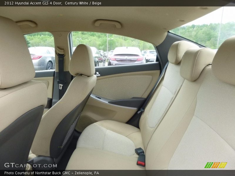 Century White / Beige 2012 Hyundai Accent GLS 4 Door