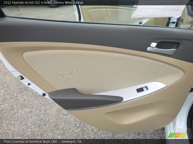 Century White / Beige 2012 Hyundai Accent GLS 4 Door