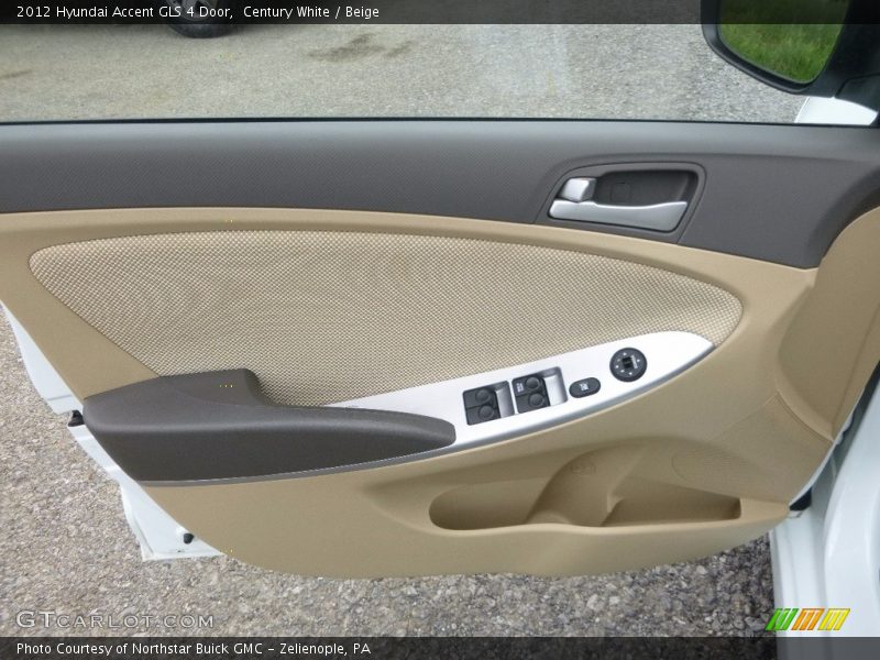 Century White / Beige 2012 Hyundai Accent GLS 4 Door