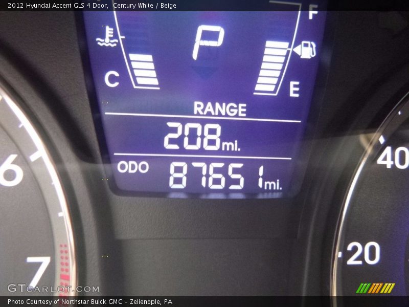 Century White / Beige 2012 Hyundai Accent GLS 4 Door