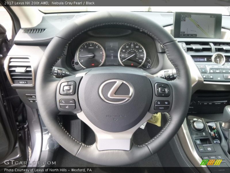 Nebula Gray Pearl / Black 2017 Lexus NX 200t AWD