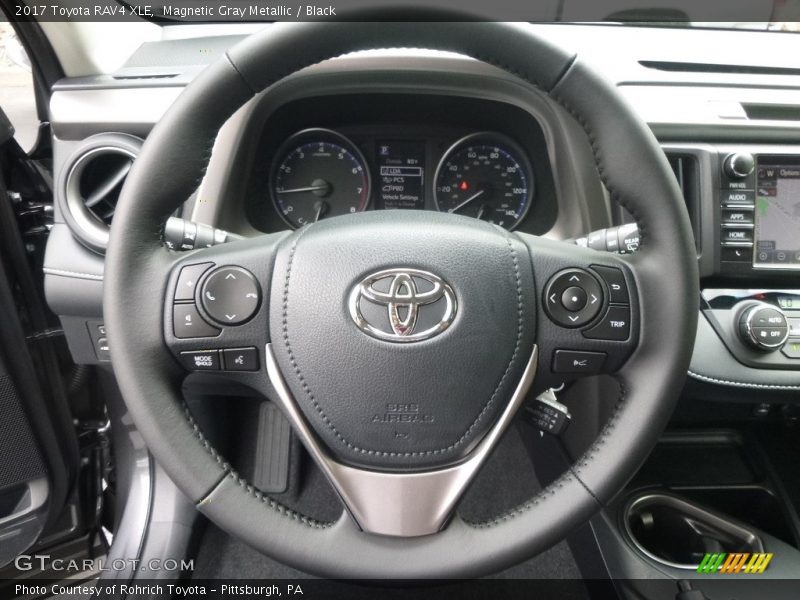 Magnetic Gray Metallic / Black 2017 Toyota RAV4 XLE