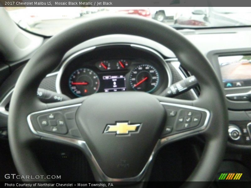Mosaic Black Metallic / Jet Black 2017 Chevrolet Malibu LS