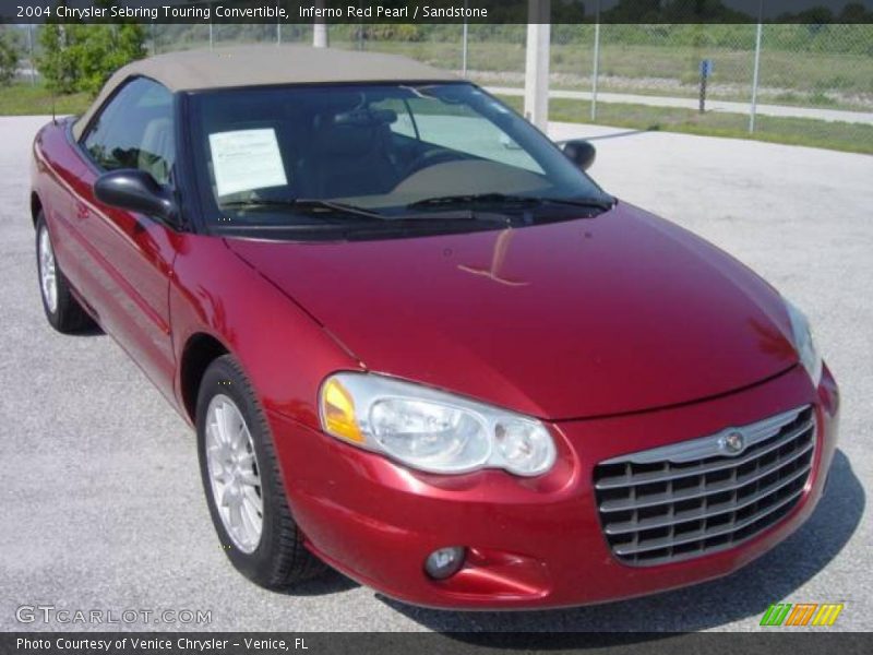 Inferno Red Pearl / Sandstone 2004 Chrysler Sebring Touring Convertible