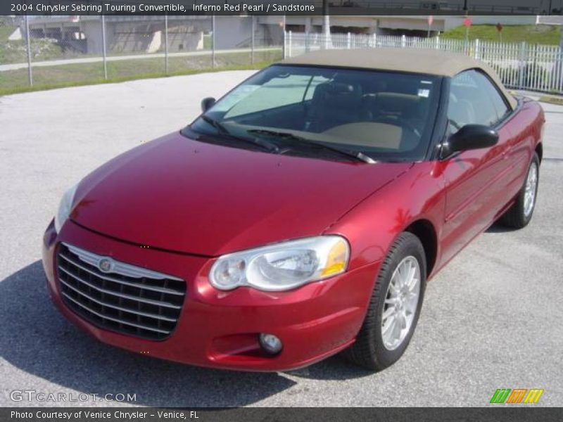 Inferno Red Pearl / Sandstone 2004 Chrysler Sebring Touring Convertible