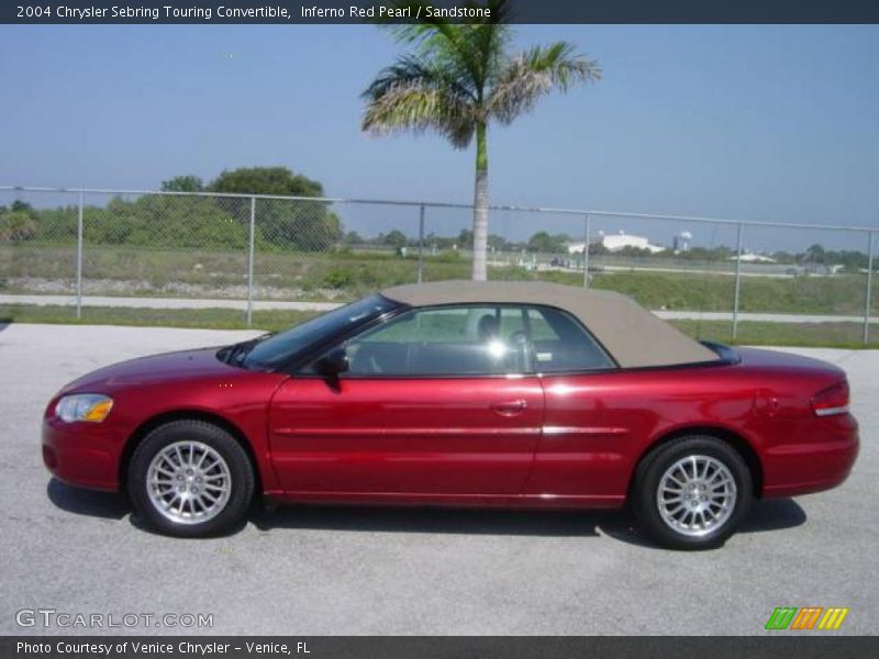 Inferno Red Pearl / Sandstone 2004 Chrysler Sebring Touring Convertible