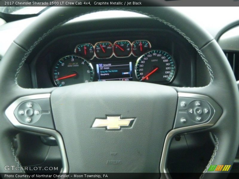 Graphite Metallic / Jet Black 2017 Chevrolet Silverado 1500 LT Crew Cab 4x4