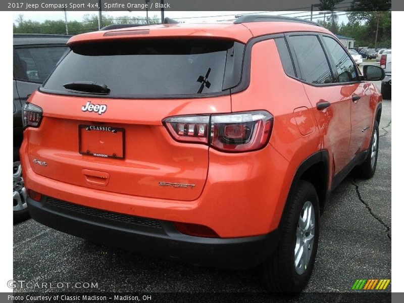 Spitfire Orange / Black 2017 Jeep Compass Sport 4x4