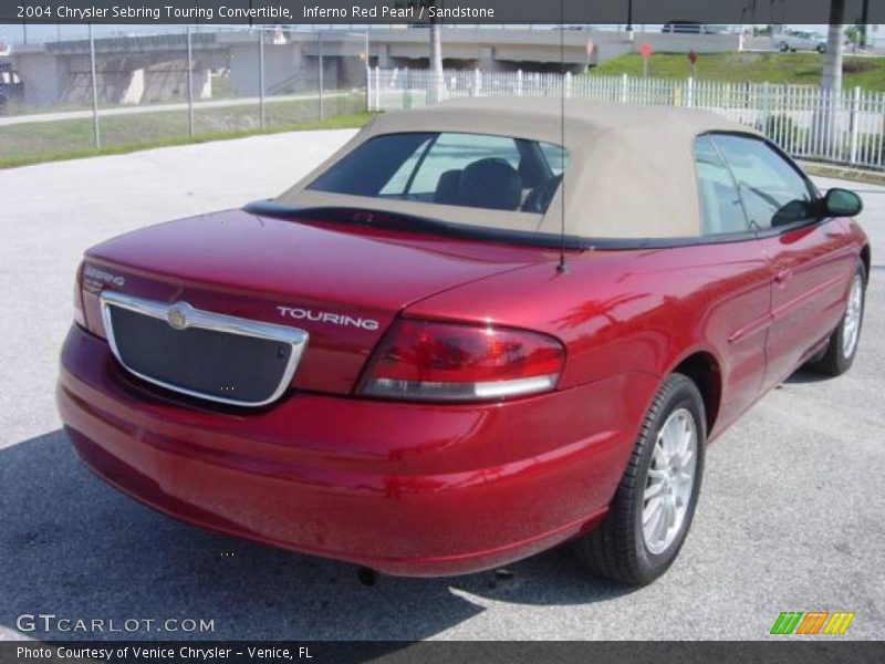 Inferno Red Pearl / Sandstone 2004 Chrysler Sebring Touring Convertible